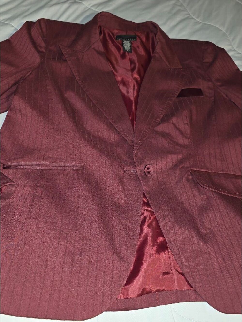 Attention Career Blazer Jacket Womens Size 18 Single Button Stretch.  burgandy